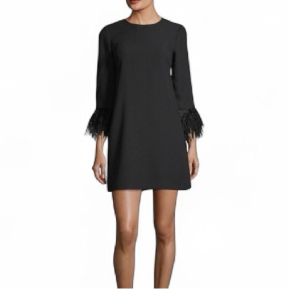 Club Monaco Cersy Mini Shift Dress with Feather Cuffs size 2